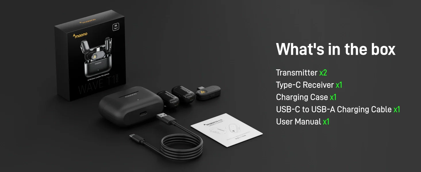 Maono WAVE T1 MINI Wireless Microphone